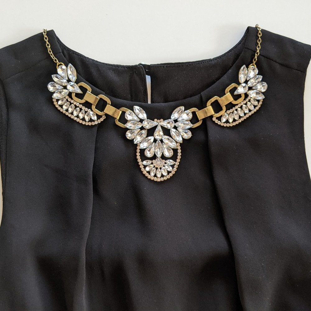 Crystal Chain Statement Necklace